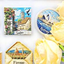 1pc Resin Refrigerator Magnet, Nordic Sweden Iceland Norway Finland Oslo Helsinki Stockholm Aurora Black Sand Beach, Travel Souvenir, Magnetic Home Decor, Office Island Resort Storage Cabinet Bedroom Wall Decoration, Nordic Trip Floating Island Visby Arctic - Multicolor - View 11