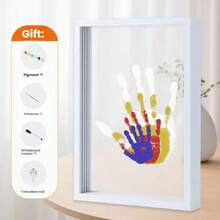 Family Handprint Kit, Gift For New Parents, DIY Craft Keepsake With Durable Wood Frame - White - View 6