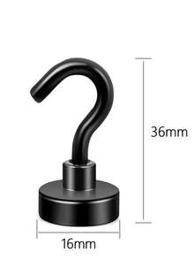 25 Lbs Strong Magnetic Hooks, Suitable For Kitchen, Home, Workplace, Office And Garage. Powerful Magnetic Kitchen Storage Hooks, Super Strong Magnetic Metal Hooks, No Drilling Required.
