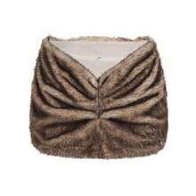Sexy Street-Style Mini Skirt, Plush Texture Bodycon Mini Skirt, Perfect For Dates, Early Morning Photoshoots, And Shopping. - 卡其色 - 查看 6