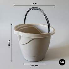 7.5 Liter Cleaning Bucket Set + Dish Soap Dispenser Sink Organizer For Home Use - 1 Bucket + 1 Sand Detergent Dispenser - View 3