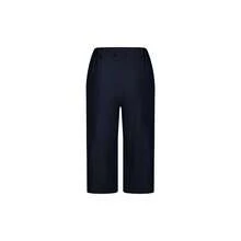 Pantalones Casuales, para Mujer, de Largo 3/4, Cintura elstica, Pierna Recta, Color Liso, con pantaln de Playa Informal. - inicial - Ver 5