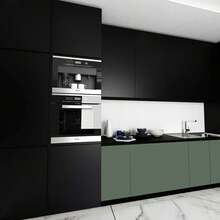 Waterproof Matte Black Vinyl Wrap - Peel And Stick Decal, Suitable For Kitchen Countertops, Cabinet Refacing, Furniture - Black - View 28