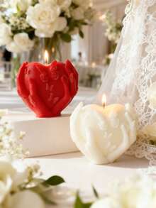 1pc Heart-Shaped Scented Candle, Creative Home Decor, Long-Lasting Burn, Gift For Her, Home Decoration, Romantic Wedding Decor Candle & Commemorative Gift, Suitable For Couples, Lovers, Brides, Anniversary, Engagement, Birthday, Christmas, Valentine's Day, Room Decoration - Multi Scents - View 6