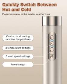 Secador de pelo multifuncional 8 en 1, cepillo de aire caliente, rizador y plancha. - Tipo de Enchufe A USA (110-127V) - Ver 6