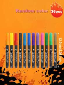 12 Colors Ceramic Painting Markers, Suitable For DIY Graffiti, Water-Based, Fade-Resistant, Perfect For Creating Art On Ceramic And Glass, Ideal Gift For Halloween, Christmas, Easter, New Year And Birthday - Multicolor - View 17