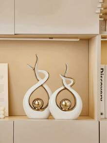 奢华现代风水摆件，招财纳福，简约设计，适用于客厅、电视柜、酒柜，是房间、餐厅、门厅的理想装饰品，也适合作为新年或情人节礼物（请注意产品尺寸）。 - 多色C - 查看 5