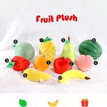 Đồ chơi nhồi bông hình trái cây mô phỏng Táo Lê Cam Chuối Xoài Đào Dâu Dưa hấu Búp bê nhồi bông mềm mại Đồ chơi giáo dục cho bé - Nhiều màu - Xem 3