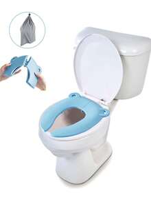 This Portable Folding Toilet Seat For Children Is Compact And Portable, Making It Suitable For Travel And Toilet Training. It's A Comfortable And Practical Accessory For The Bathroom. - Multicolor - View 2
