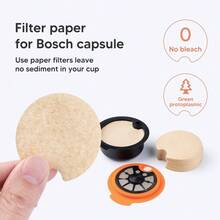 1pc/100pcs Filter Coffee Capsule Paper Reusable Pods For Bosch Tassimo Coffee Maker - Refillable Coffee Capsules Compatible With Tassimo Single-Serve Machine,2.03oz(60ml)/6.09oz(180ml)/6.76oz(20ml)/7.44oz(200ml) - Money-Saving, Brewer Filters, Durable Plastic Compatible With - Multicolor - View 8