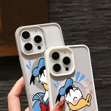 Disney DonaldDuck Character Phone Case, Featuring Cute And Playful Expression Designs, Simple And Stylish, Smooth To The Touch, With Strong Magnetic Adhesion, And Camera Protection. Suitable For Girls. Compatible With IPhone 17/16/15/14/13/...12 Mini Pro Max Pro Plus XRXS, As Well As SamsungGalaxy S20, S21, S22, S23, And S24 Series. The Perfect Gift For Family And Friends. Stylish Phone Case, Fun Expression Design, Trendyphone Case, Lightweight And Durable Material. - màu đen - Xem 9