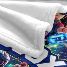 1pc Game Cartoon Print Flannel Blanket, Soft Polyester Fiber Blanket, Suitable For All Seasons, Comfortable Bed Sheets, Sofas, Camping, Travel, Office Essentials, Perfect Holiday Gifts, Couple Gifts, Multiple Sizes To Choose From, Pet Friendly Home Decoration, Party Decoration, Lightweight And Durable Design, Modern Style, Pet Owner's Choice - Multicolor - View 11