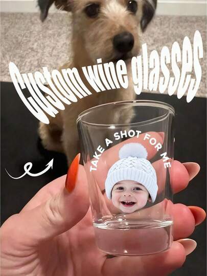Vaso de vino personalizado con foto, vaso de vino personalizado, vaso de vino de cumpleaños personalizado, vaso de vino con foto personalizado, multifuncional, divertido vaso de vino para fiesta de solteros, regalos para fiestas, vaso de vino con cara de novio y novia, regalo para novia, regalo para fiesta de solteros, ambiente acogedor, decoración otoñal para el hogar