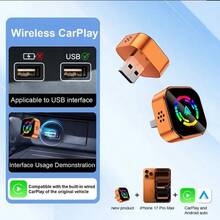 2026 Wireless Carplay Adapter For IPhone/Android - Fast Connection,No Latency,Hands-Free Call Wireless Adapter Electronic Charger Carplay Dongle - Simple - 查看 2