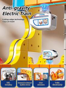 Children's Electric Train Set, 67/83/131/160 Pieces 3D DIY Track Building Kit, Includes Train And Traffic Signs, STEM Car Toy Set, Suitable For 3-8 Year Old Boys And Girls, Birthday Gift, Thomas & Friends Train, Montessori Toys, Train, Car, Building Blocks Set, Christmas Gift, Boyfriend Gift, Building Blocks, Valentine's Day Gift, Boys Toys, Kids Toys, Dinosaur