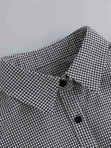 1pc Women's Red Gingham Faux Collar - Semi-Shirt Style Collar Accessory For Dresses & Tops, Elegant Grid Pattern, Hand Wash/Dry Clean, Versatile Fashion Upgrade, Outfit Enhancer, Sophisticated Design - Multicolor - View 6