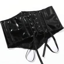 1pc Women's Punk Style Bandeau Waist Belt Can Be Worn Outerwear Tight Cropped Bustier Corset