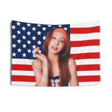 Twice Nayeon Orange Hair American Flag, Twice Concert Banner, Twice Kpop Flag, MiSaMo Identity, Mamushi Twice, Twice 2024Birthday Valentine's Day Gifts - Phong cách hình ảnh chính - Xem 7