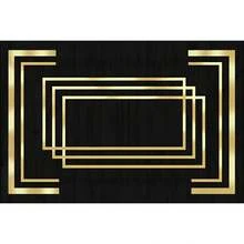 Luxury Carpet, Black With Gold Accents, Carpet For Living Room, Bedroom, Dining Room, Office - Rectangular, Indoor/Outdoor Decor - Multicolor - View 5