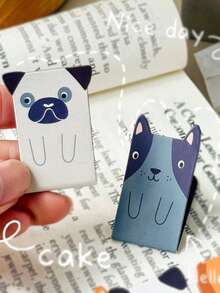 Cartoon Animal Magnetic Bookmarks, Creative Comic Magnetic Bookmarks, Exquisite Cute Student Stationery Gifts, Book Decoration Clips, Reading Marker Index Textbook Page Clips, Back To School Season Essentials Bookish Things Book Accessories Acotar Graduation Gifts Teacher Bookish Things - Multicolor - View 4