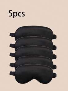 1个/2个/3个/4个/5个/10个/15个装遮光睡眠眼罩，丝滑凉爽舒适，缓解疲劳，适合小憩、睡眠，返校用品 - 黑色 - 查看 17
