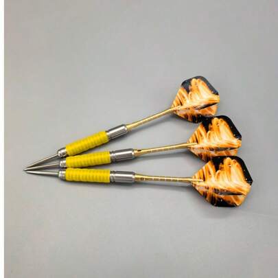 3支软式飞镖，黄色龙卷风镖头，2BA安全镖尖，PEI材质镖翼
