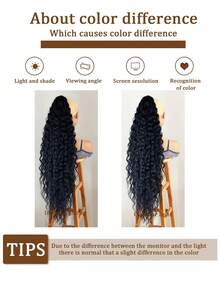 36 Inch Long Black Ponytail Wig, Lightweight Fluffy Natural Curly Drawstring Ponytail, Multi-Layer Soft Clip-In Hair Extensions, Synthetic Wig For Women - Black - View 9