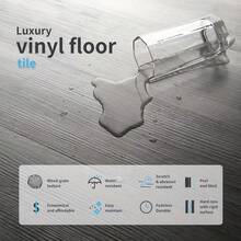 25 Packs/50 Packs Of 3D Wood Grain Vinyl Floor Tiles, Measuring 15.75 Inches X 5.91 Inches, Can Be Torn And Pasted PVC Floor Stickers, Removable And Reusable, Suitable For Home Decoration, Living Room, Bedroom, Dining Room, Dormitory, Etc. - 黑色 - 查看 9