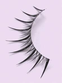 MAGEFY 7/14 pares de pestañas postizas de estilo de dibujos animados, ligeras y naturales - Banda transparente de pestañas falsas de visón de ojos de gato, crea un maquillaje diario natural - Reutilizables, cómodas, aptas para principiantes - Negro - Ver 7