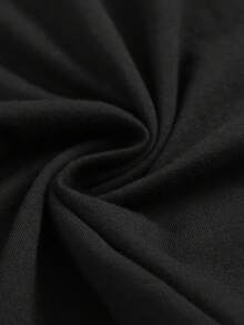 Camiseta de algodón puro para mujeres - Top suave para uso diario y fiestas con cuello redondo, camisa casual de ajuste holgado para mujeres, blusa de verano transpirable - Esencial de uso diario lavable a máquina, camisetas para damas - Negro - Ver 5