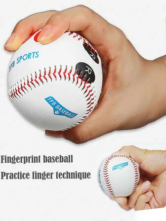 1 st. 9-tums standardbaseboll, professionell mjuk/hård träningsutrustning med fingerplaceringsmarkeringar, återanvändbar för olika tränings- och matchbehov