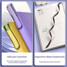 دفتر مخطط يومي 2026 - غلاف من جلد PU، مخطط يومي، دفتر تقويم، دفتر A5 محمول مع حلقة قلم وجيب داخلي، مناسب للطلاب والمكتب وعودة إلى المدرسة وهدية عيد الحب، تصميم غلاف فني، ضروري للتعلم - متعدد الألوان - مشاهدة 6