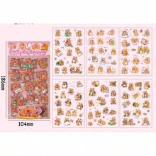 6pcs Happy Capybara Journal Stickers, Cartoon Journal DIY Material - DIY Craft Decoration, Suitable For Phones And Accessories, Fun Design Self-Adhesive Stickers, Easy To Use, Durable Stickers, Small Tool Accessories, Decorations Suitable For Scrapbooks, Journals, Planners, Phone And Tablet Decorations, Easy-To-Tear And Easy-To-Stick Stickers, Ideal For Decorating Various Items, Sticker, Seal, Sticker Book, Squeeze - Multicolor - View 4