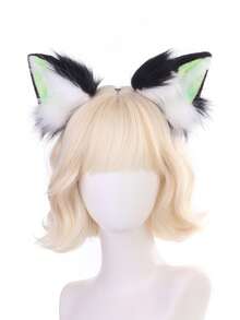 可爱多彩猫耳手工动物头箍，拼接毛绒耳朵角色扮演头饰，情人节服装 - 發箍 - 查看 7