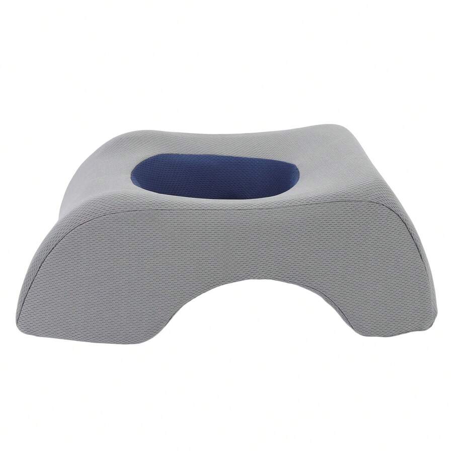 Ergonomic Prone Pillow: Soft And Hollow Headrest Cushion For Massage And Beauty Tables. - Blue - View 1