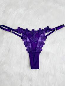 Custom Underwear Girl Sweet Embroidery Princess Mesh Thong Sexy BreathAble Adjustable Thin T Pants Custom Gold And Silver Rhinestone Letters,Christmas Costumes,Christmas Presents,Merry Christmas,Customized Christmas Underwear