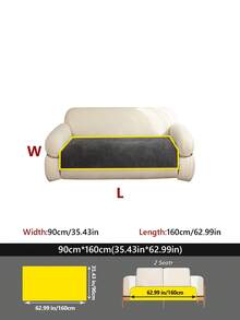 1PC Modern Solid Color Sofa Cushion, All-Season Universal Lazy Seat Pad, Suitable For 1-4 Seater Sofa Protective Cover Slipcover, Machine Washable And Pet-Friendly - Dark Grey - View 18