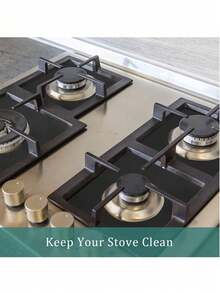 1/4 Set Reusable Gas Stove Oil-Proof Protective Pad, Stove Cleaning Mat, Kitchen Integrated Stove Top Protective Cleaning Pad - Multicolor - View 7