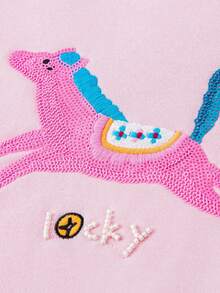 mini bala 女童加绒长袖套装，抗菌甜美风，2026年冬季新年款 - 粉紅 - 查看 7