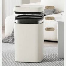 11L/15L Automatic Sensor Trash Can – Battery Operated (2 Batteries), Touchless Waterproof Bin With Lid,11L/15L Smart Sensor Trash Can – 2-Battery Powered, Touchless Waterproof Kitchen Bathroom Bin,11L/15L Battery Operated Sensor Trash Can, 2-Battery Sensor Bin, Touchless Battery Powered Trash Can, Waterproof Automatic Trash Can, Cordless Sensor Trash Can, Home Battery Operated Bin, Kitchen Bathroom Sensor Trash Can, Dual Capacity Battery Bin, 2pcs Battery Trash Can, Touchless Waterproof Bin, Odor-Sealing Battery Trash Can, Compact Sensor Bin, Family Size Automatic Trash Can, Cordless Home Wastebasket, Battery Powered Hygiene Bin, Replaceable Battery Trash Can, Multi-Room Sensor Trash Can, Easy-Install Battery Bin, No-Charge Sensor Trash Can, Durable Battery Operated Wastebasket - 白色11L - 查看 8