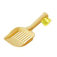 1PC Anti-Slip Handle Cat Litter Scraper - Durable Splash-Proof Efficient Sifting Sturdy For Home Litter Box Cleaning Dorm Pet Care Cat Houses Apartment Cat Care | Hassle-Free Mess-Free Cat Litter Scoop - Màu vàng - Xem 5