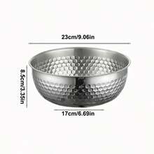 Tazón de ensalada de acero inoxidable dorado/plateado, tazón de mezcla de ensalada de verduras y frutas, tazón para hornear, tazón para ollas calientes, tazón de comedor comercial coreano, plato y vajilla, tazón para salsas, utensilios de cocina y suministros de comedor - Multicolor - Ver 18