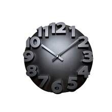 Nuevo reloj de pared azul en estilo escandinavo, un objeto decorativo minimalista, adecuado para el diseño de habitaciones. - Negro - Ver 1