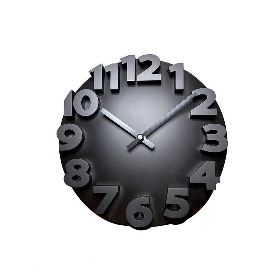 Nuevo reloj de pared azul en estilo escandinavo, un objeto decorativo minimalista, adecuado para el diseño de habitaciones. - Negro - Ver 1
