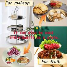 2/3 niveles Soporte para tartas de acero inoxidable, Torre de exhibición de metal dorado/plateado, Herramienta de horneado de alimentos, Adecuado para tartas, pasteles - Elegante, Adecuado para uso doméstico y de panadería, Accesorios para soportes de tartas, Suministros de repostería, Para decoración de fiestas - Multicolor - Ver 7