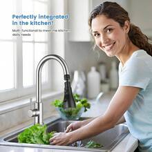 Aireador Extensor de Grifo Giratorio, 360 Giratorio Grifo Extensor 3 Modos, Gran Angulo, Filtro De Salpicaduras Universal Filtro Grifo Cocina Negro - Negro - Ver 4