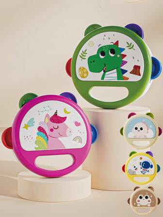 Juguete musical de sonajero y tambor de educación temprana para bebés, apto como regalo para recién nacidos, regalo de cumpleaños, regalo del Día del Niño