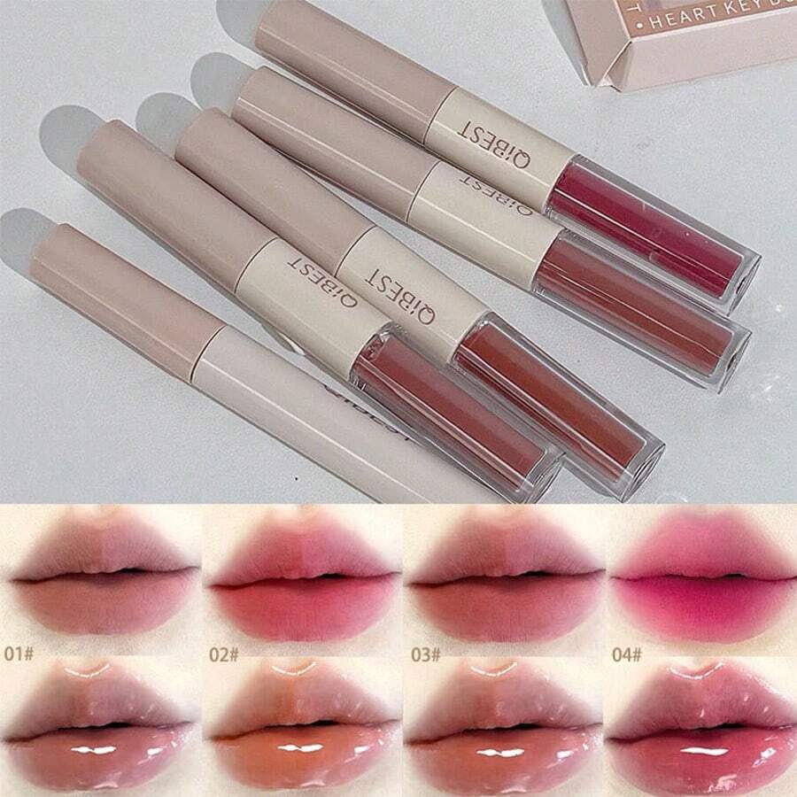 QIBEST New Heart & Butterfly Makeup Set - Lip Gloss, Blush, Eyeshadow, Powder, Eyebrow Pencil, Eyeliner - Easy To Match Different Makeup Looks, Perfect Gift - 套盒 - 查看 1