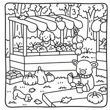 40页乡村朋友成人涂色书 - 204克厚实不透明纸 | 线条清晰，易于涂色，DIY艺术放松相册，适合作为文具、学习用品，是送给女孩、情人节、新年等节日的绝佳礼物 - Cozy Village Friends - 查看 9