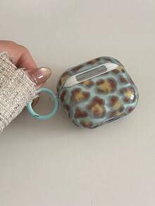 Cheetah,Leopard Print Vintage High-End Tortoiseshell & Leopard Print Protective Case Compatible With Airpods Pro, 4, Pro 2, 3, 4/3 Wireless Bluetooth Earphones - Baby Blue - View 6